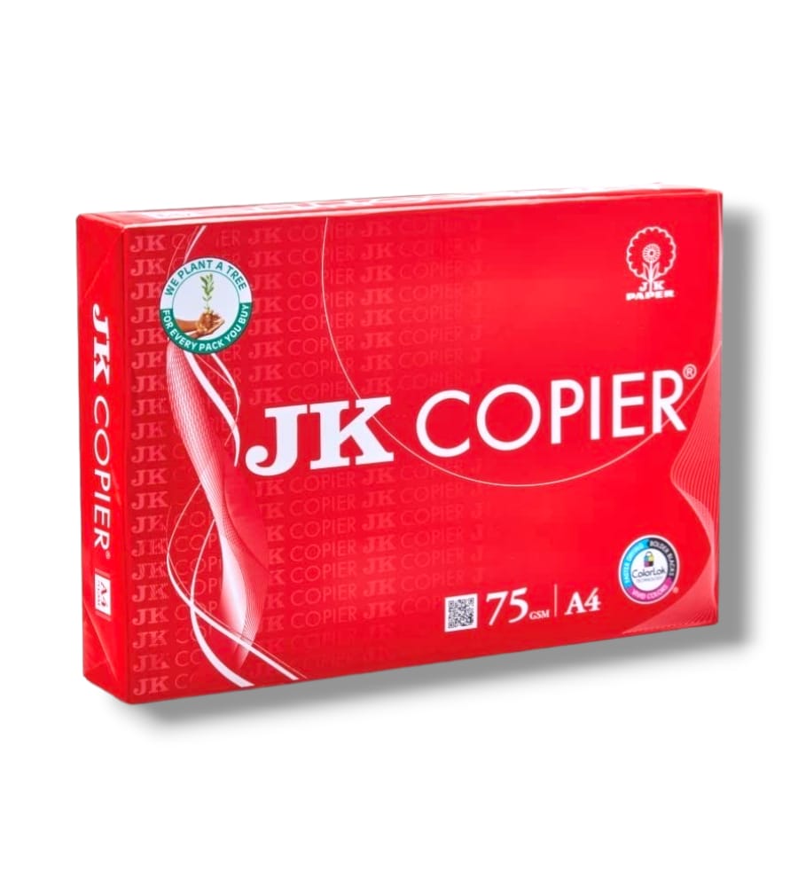 JK Copier Paper - A4, 75 GSM, 1 Ream ( 500 Sheets )